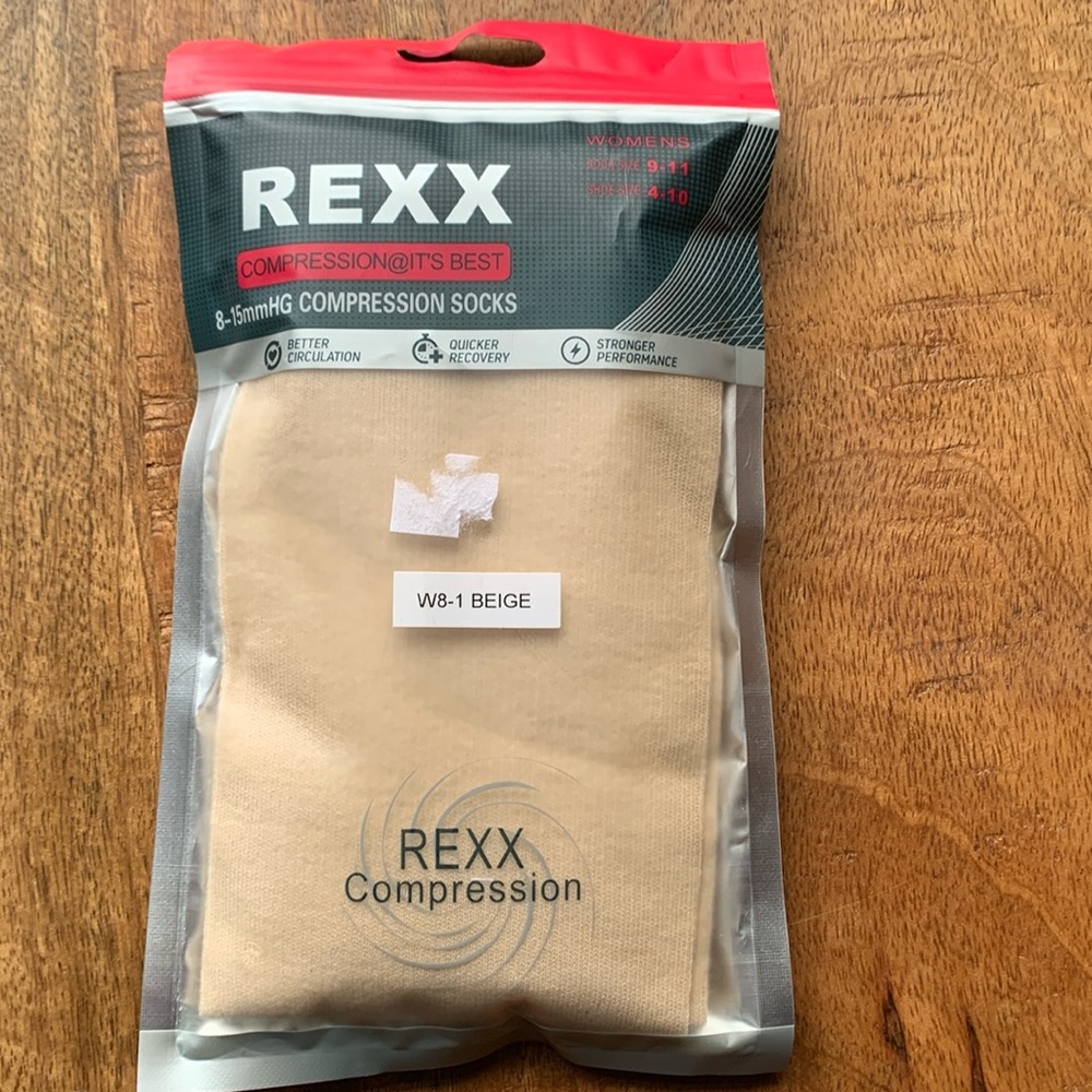 REXX Compression Socks, W8-1 Beige